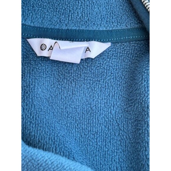 Athleta Women's Medium Blue Asymmetrical Zip Fleece Pullover - Picture 9 of 9